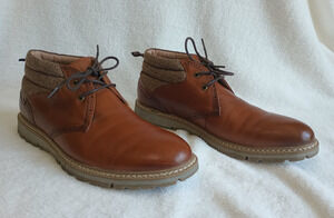 Stacy Adams Men's Chukka Boots Brown Leather Lace Up Casual Ankle Boots Sz. 10